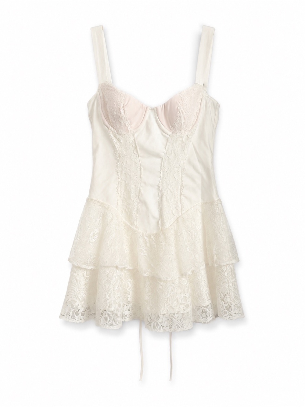 OW Collection Nori Corset Mini Dress | Ivory Lace | Bridal / Going Out
